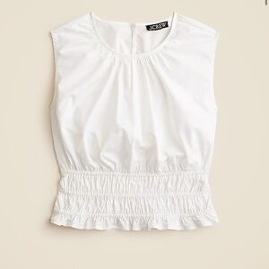 J.Crew Hyacinth Top In Cotton Poplin in White, Size Medium
